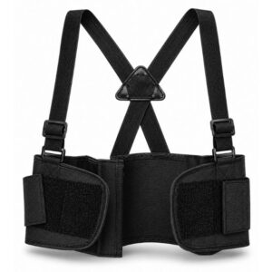 NIMBLE FAJA SACRO LUMBAR CON TIRANTES NEGRA