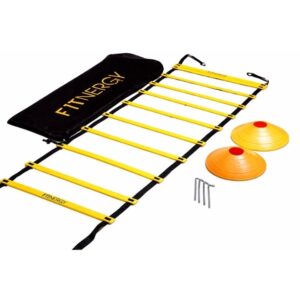 MAXFIT SET DE EJERCICIO (1 ESCALERA Y 10 PLATOS)