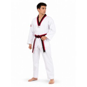 ASIANA UNIFORME DE TAEKWONDO TUSAN DOBOK CUELLO POOM BLANCO COD.DOB1106