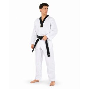 ASIANA UNIFORME DE TAEKWONDO TUSAN DOBOK CUELLO POOM NEGRO COD.DOB1107