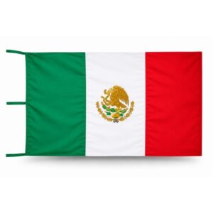 BANDERA RAZO DOBLE TELA BORDADO CON HILO DORADO REGLAMENTARIA E INFANTIL