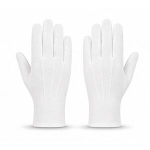 GUANTES PARA BANDA DE GUERRA PAQUETE CON 12 PARES BLANCO